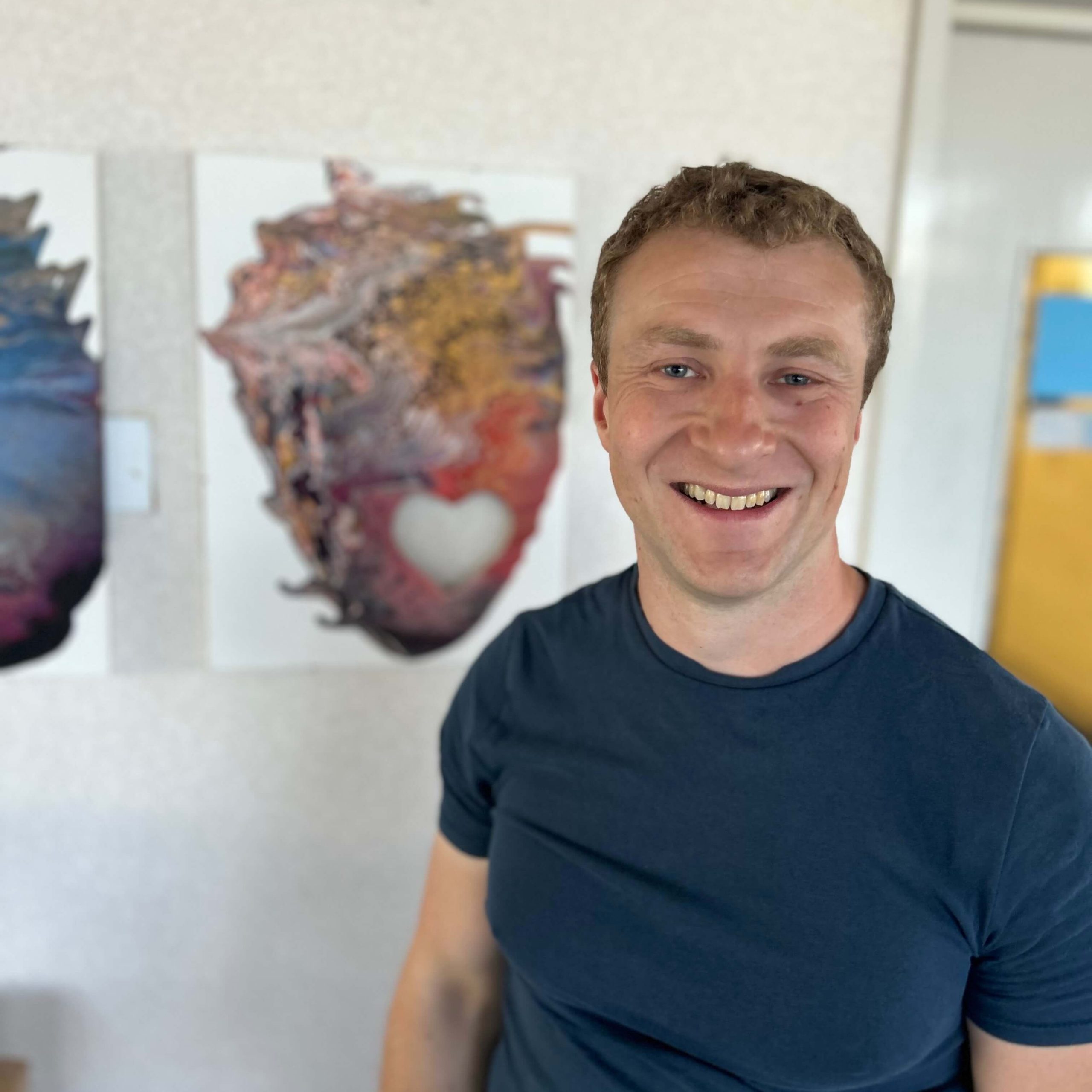Martin Wilde - Outreach and Engagement. Standing in front of Art